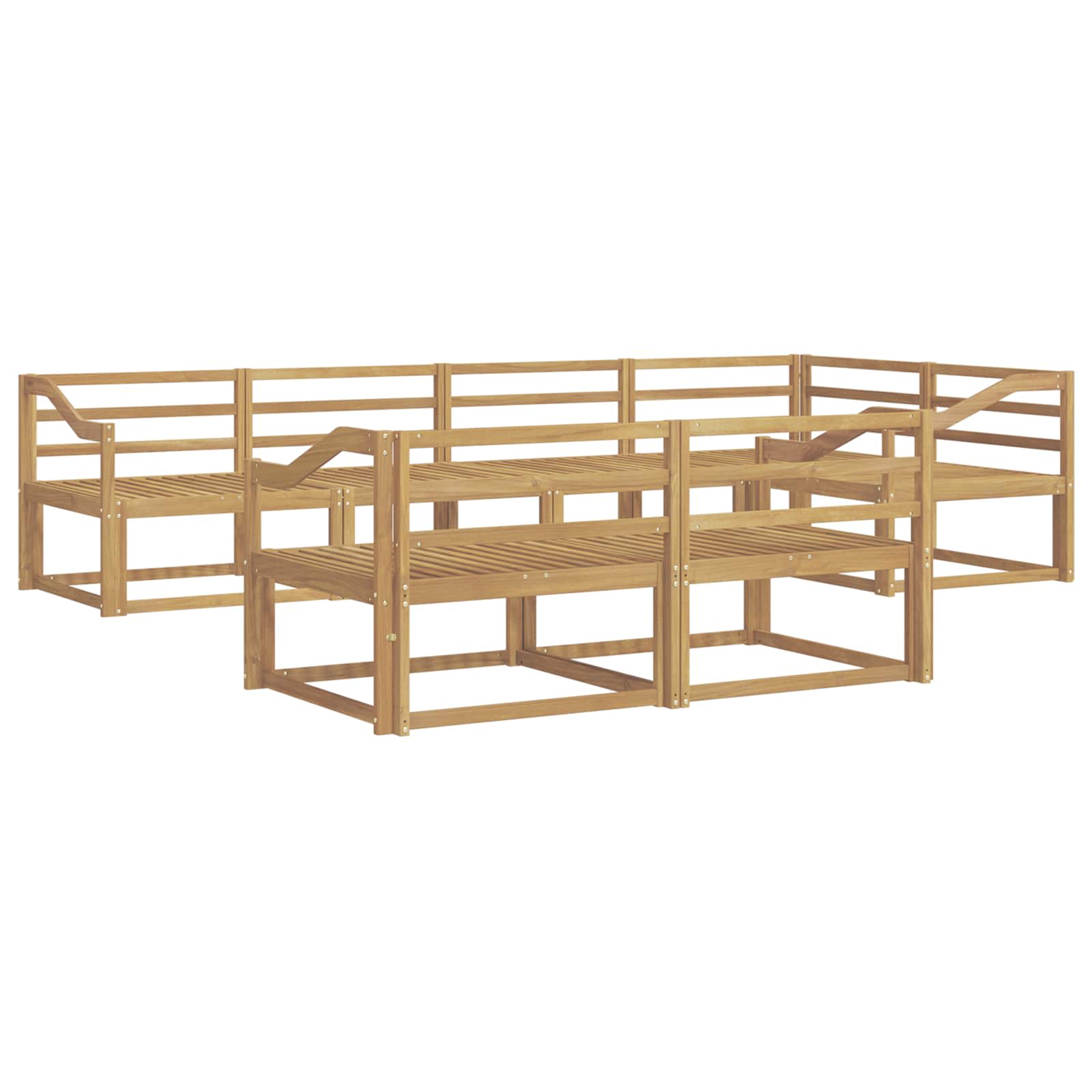 Σειρά Καναπέ Εξωτερικού 8 pcs Λευκό 325 x 166,5 x 73 εκ - Pakobazaar