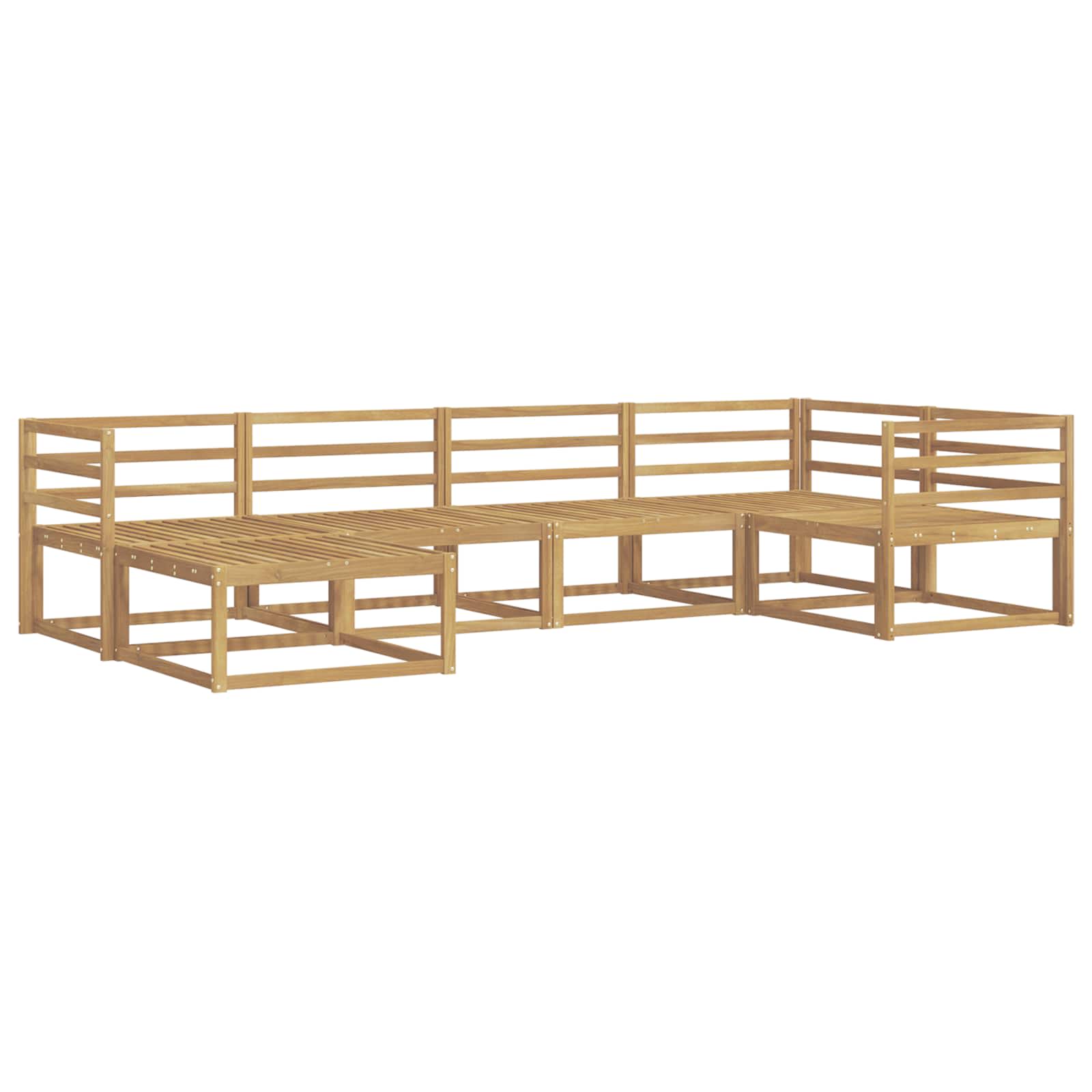 Σειρά Καναπέ Εξωτερικού 6 pcs Λευκό 325 x 166,5 x 73 εκ - Pakobazaar