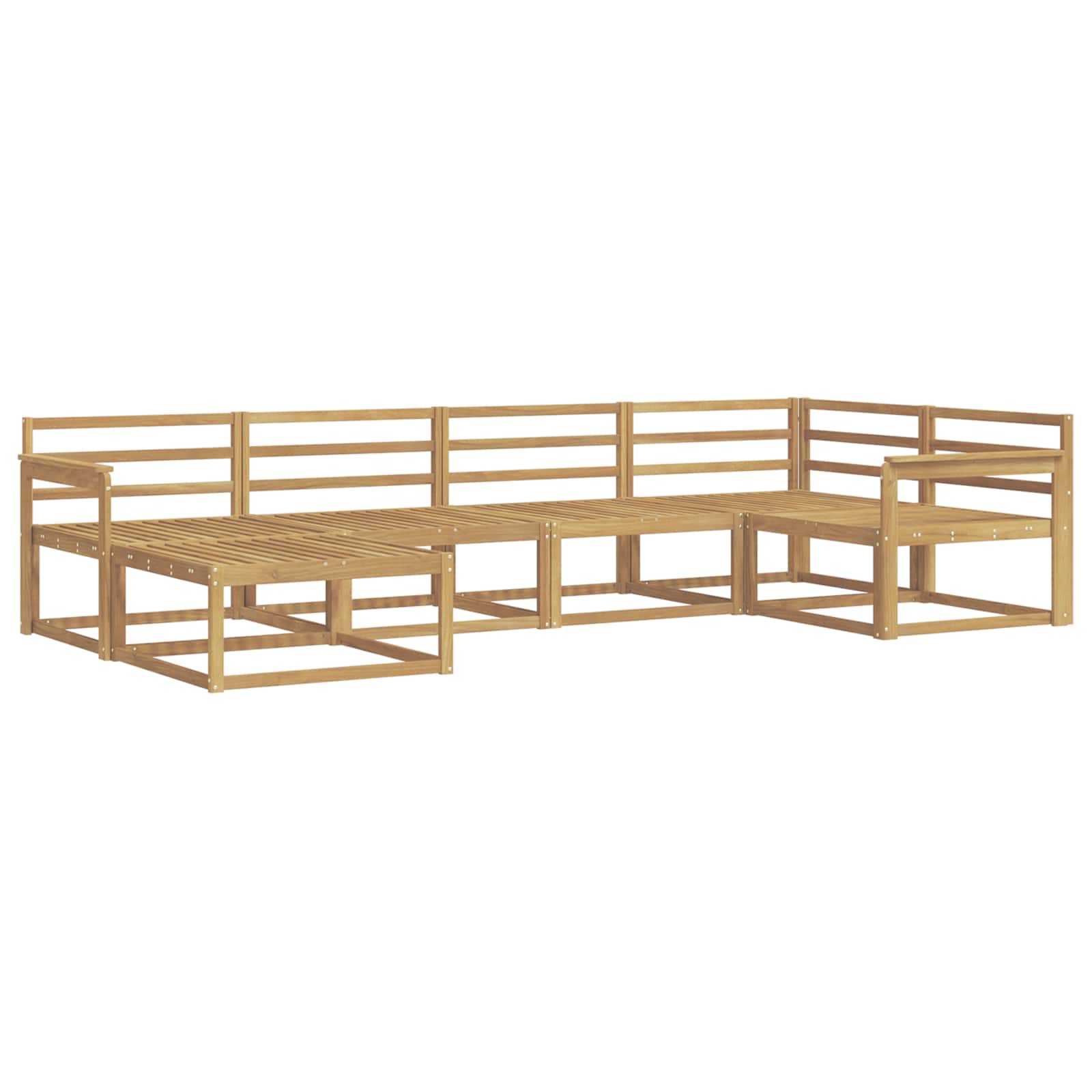 Σειρά Καναπέ Εξωτερικού 6 pcs Λευκό 327 x 168,5 x 73 cm - Pakobazaar