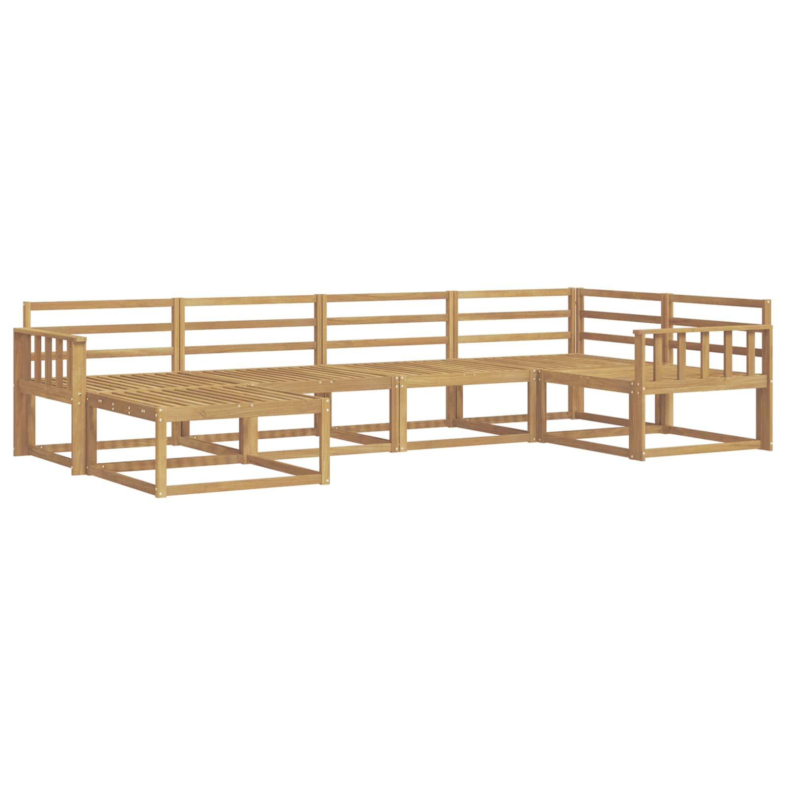 Σειρά Καναπέ Εξωτερικού 6 pcs Λευκό 327 x 168,5 x 73 cm - Pakobazaar
