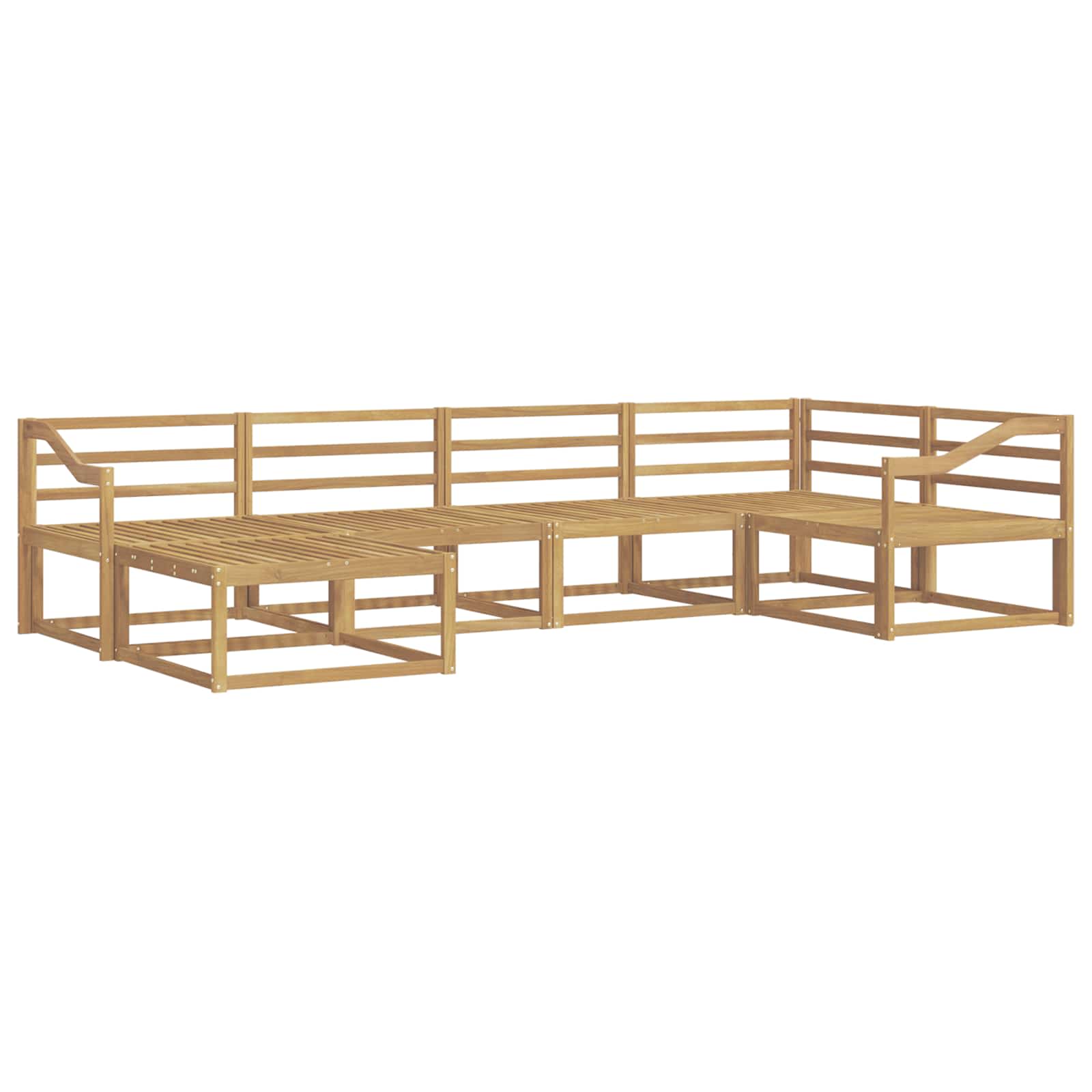 Σειρά Καναπέ Εξωτερικού 6 pcs Λευκό 325 x 166,5 x 73 εκ - Pakobazaar
