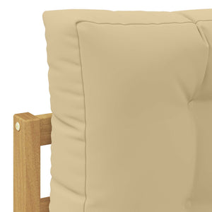 Σειρά Καναπέ Εξωτερικού με μαξιλάρι 6 pcs Λευκό και Μπεζ - Pakobazaar