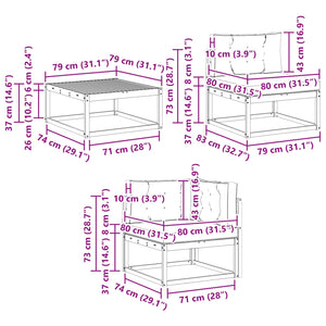 Σειρά Καναπέ Εξωτερικού 10 pcs Λευκό και Ανοιχτό Γκρι - Pakobazaar