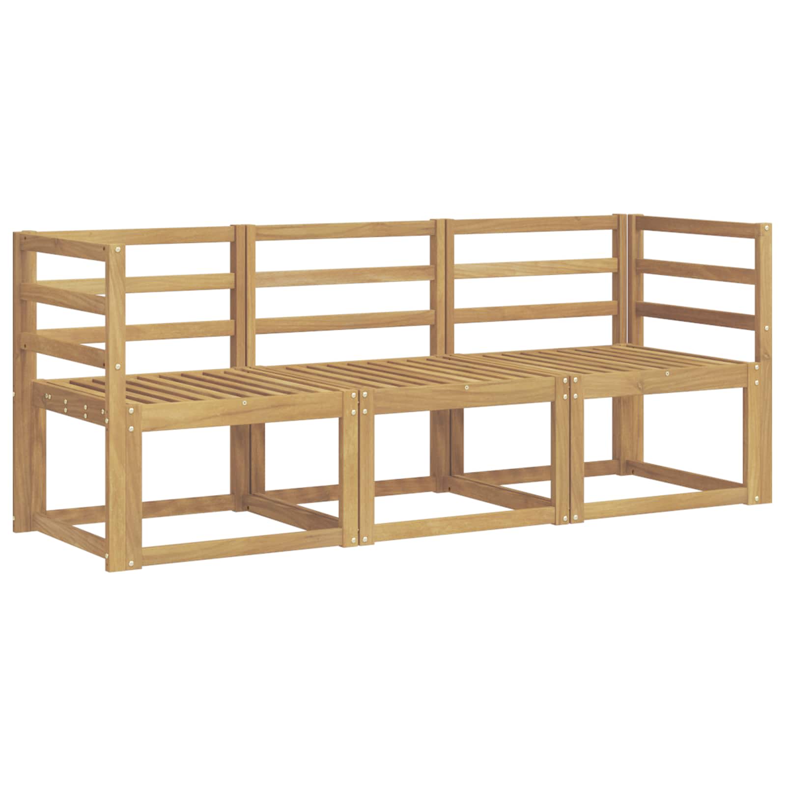 Σειρά Καναπέ Εξωτερικού 3 pcs Λευκό 185,5 x 63 x 73 εκ