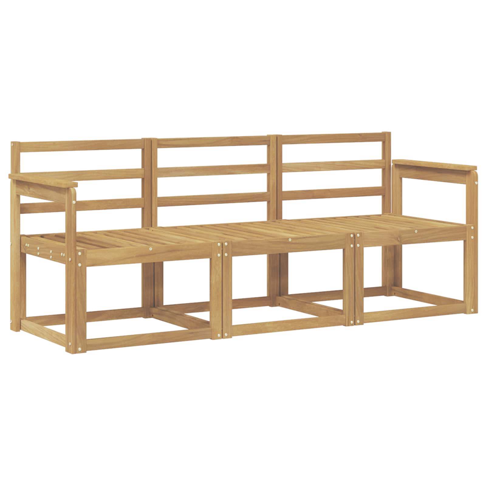 Σειρά Καναπέ Εξωτερικού 3 pcs Λευκό 189,5 x 63 x 73 εκ.