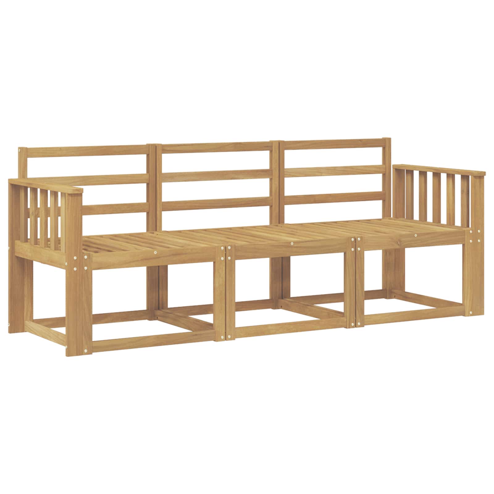Σειρά Καναπέ Εξωτερικού 3 pcs Λευκό 189,5 x 63 x 73 εκ.