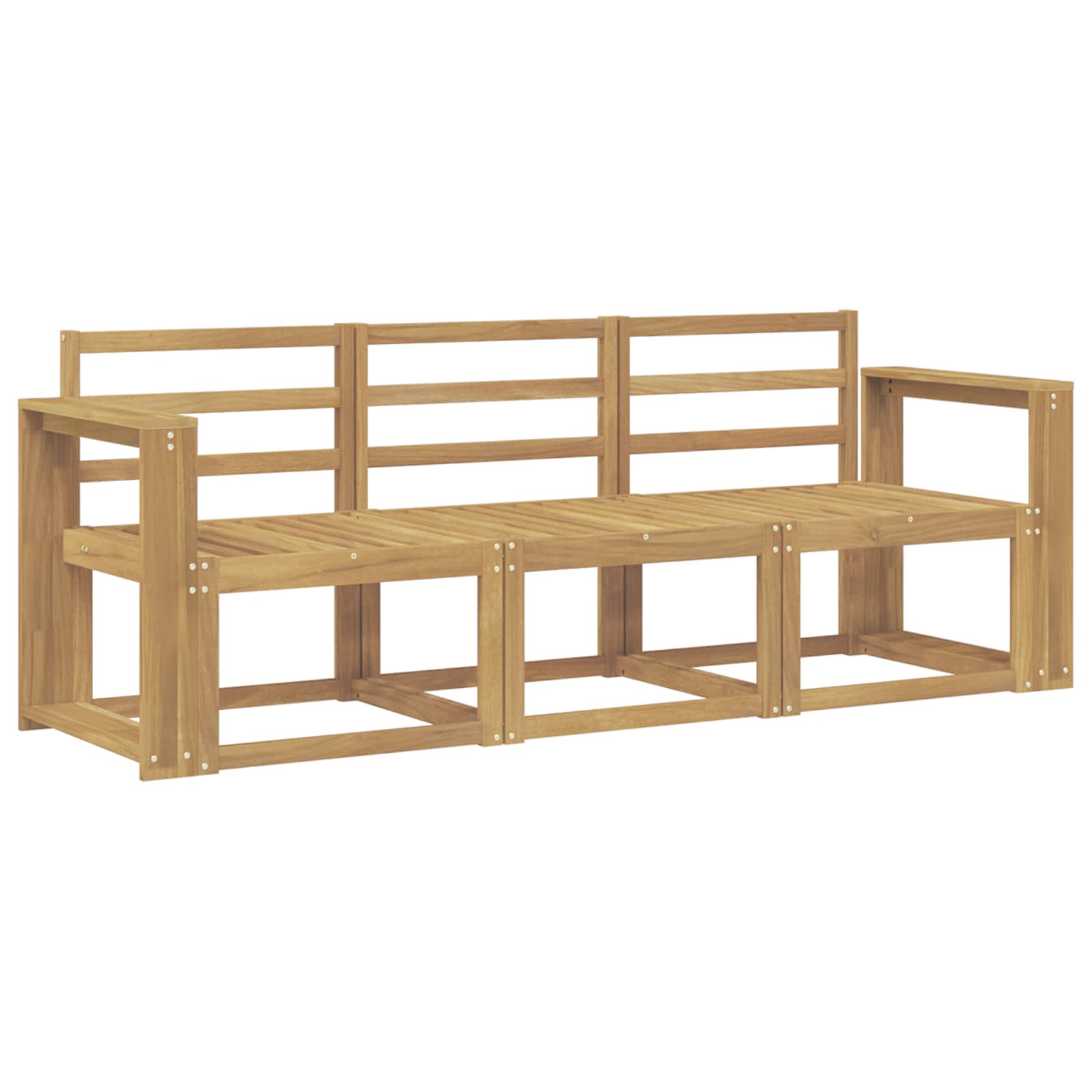 Σειρά Καναπέ Εξωτερικού 3 pcs Λευκό 197,5 x 63 x 73 εκ