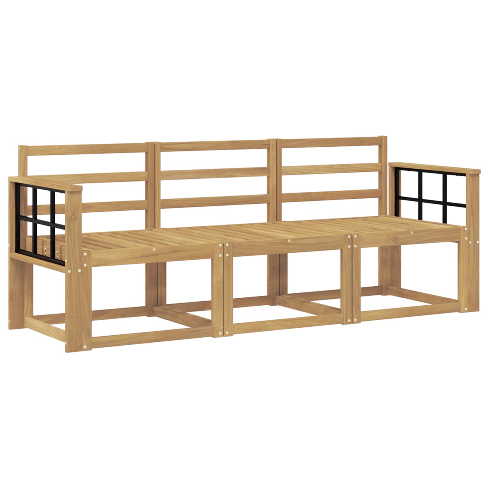 Σειρά Καναπέ Εξωτερικού 3 pcs Λευκό 189,5 x 63 x 73 εκ.