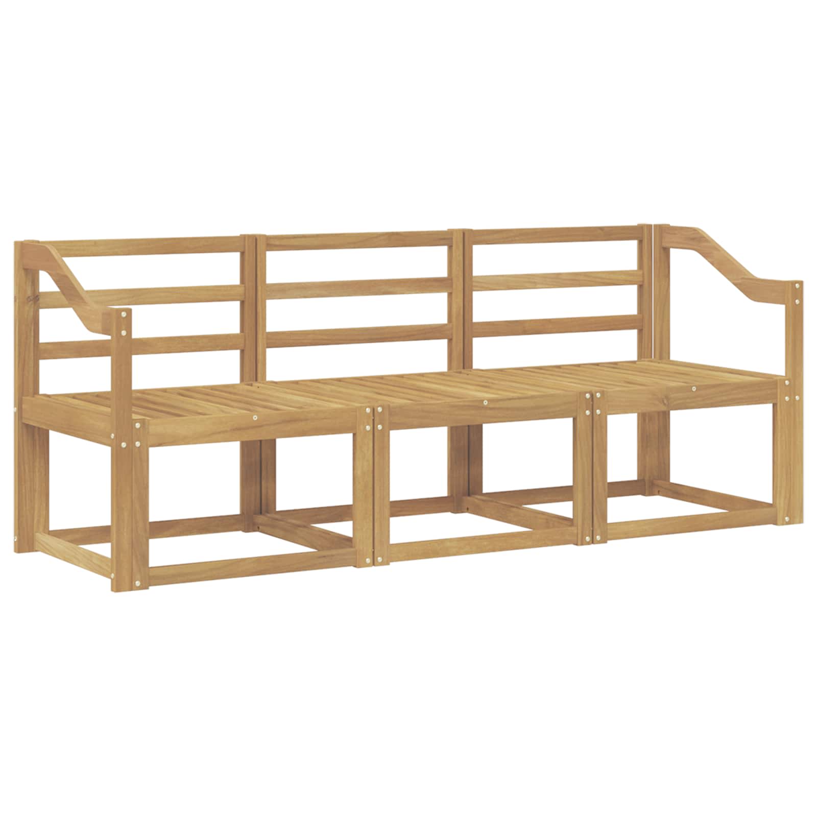 Σειρά Καναπέ Εξωτερικού 3 pcs Λευκό 185,5 x 63 x 73 εκ
