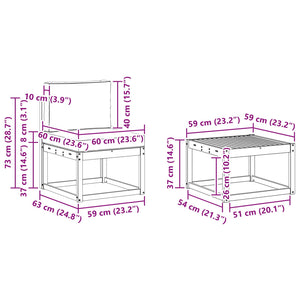 Σειρά Καναπέ Εξωτερικού με μαξιλάρι 5 pcs Λευκό και Μπεζ - Pakobazaar