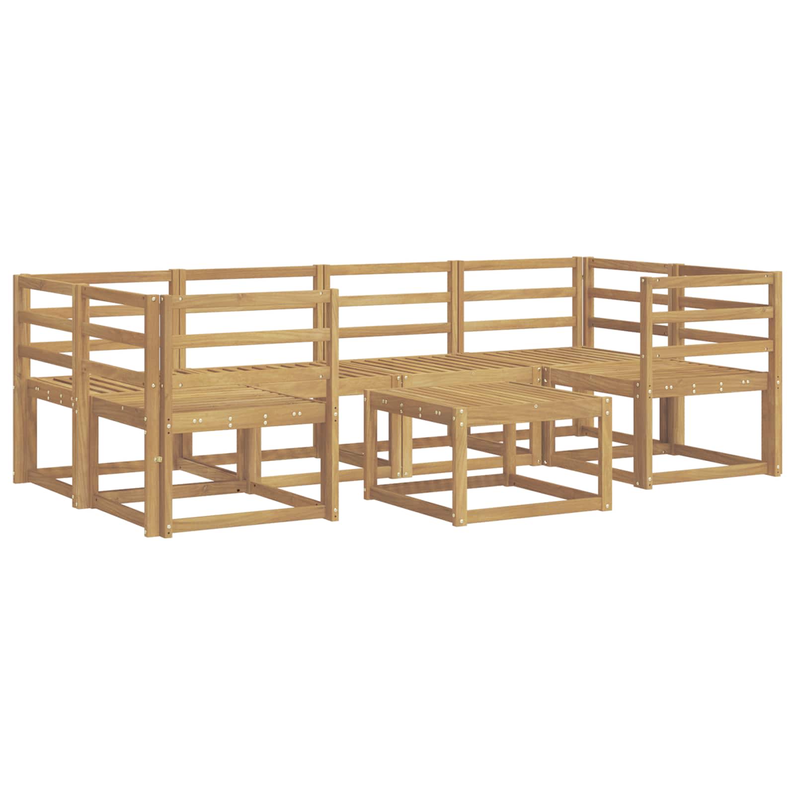 Σειρά Καναπέ Εξωτερικού 7 pcs Λευκό 59 x 59 x 37 εκ