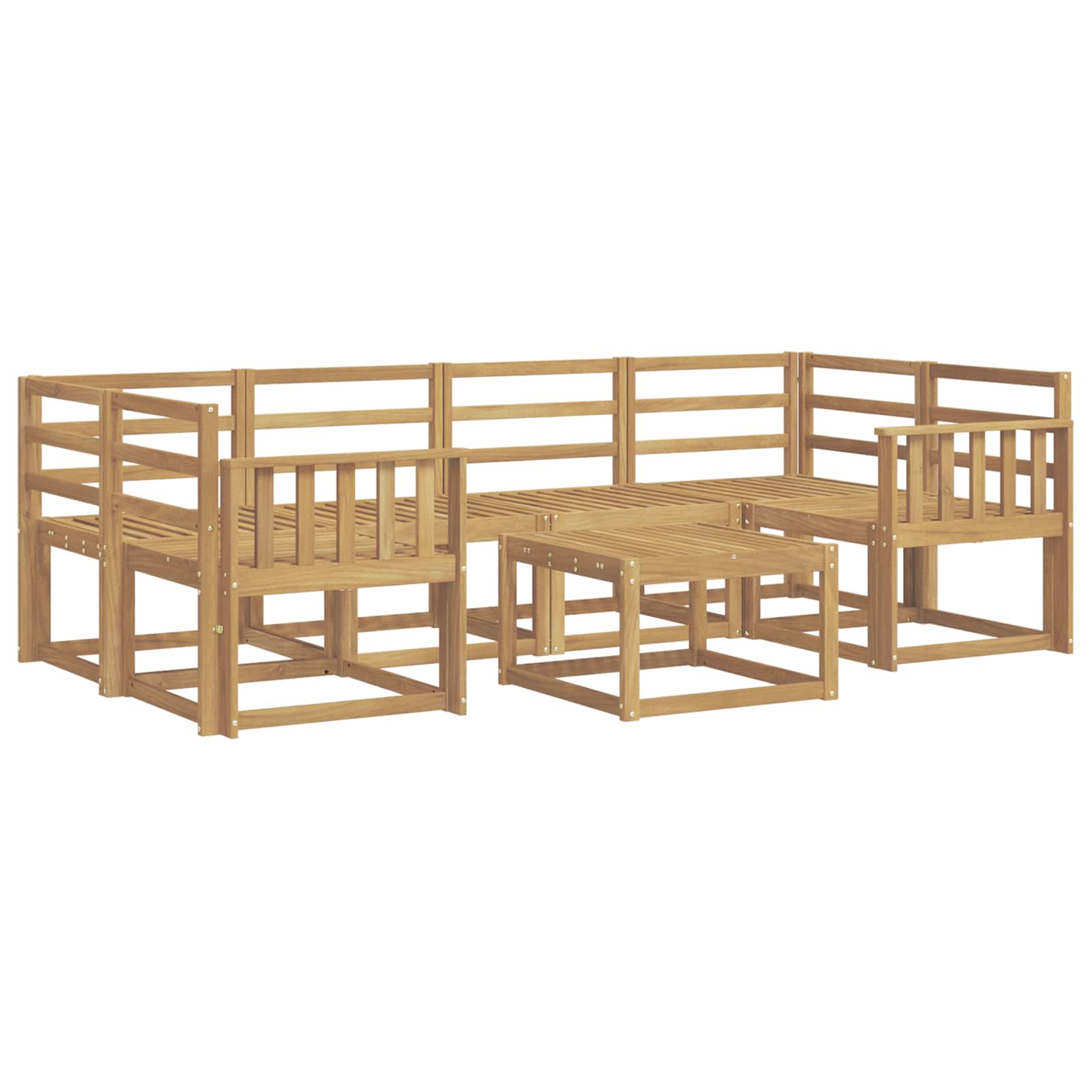 Σειρά Καναπέ Εξωτερικού 7 pcs Λευκό 59 x 59 x 37 εκ