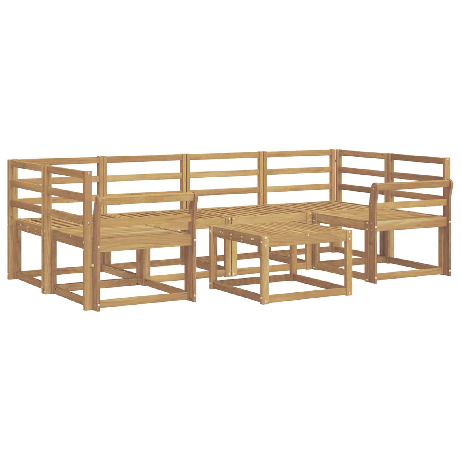 Σειρά Καναπέ Εξωτερικού 7 pcs Λευκό 59 x 59 x 37 εκ