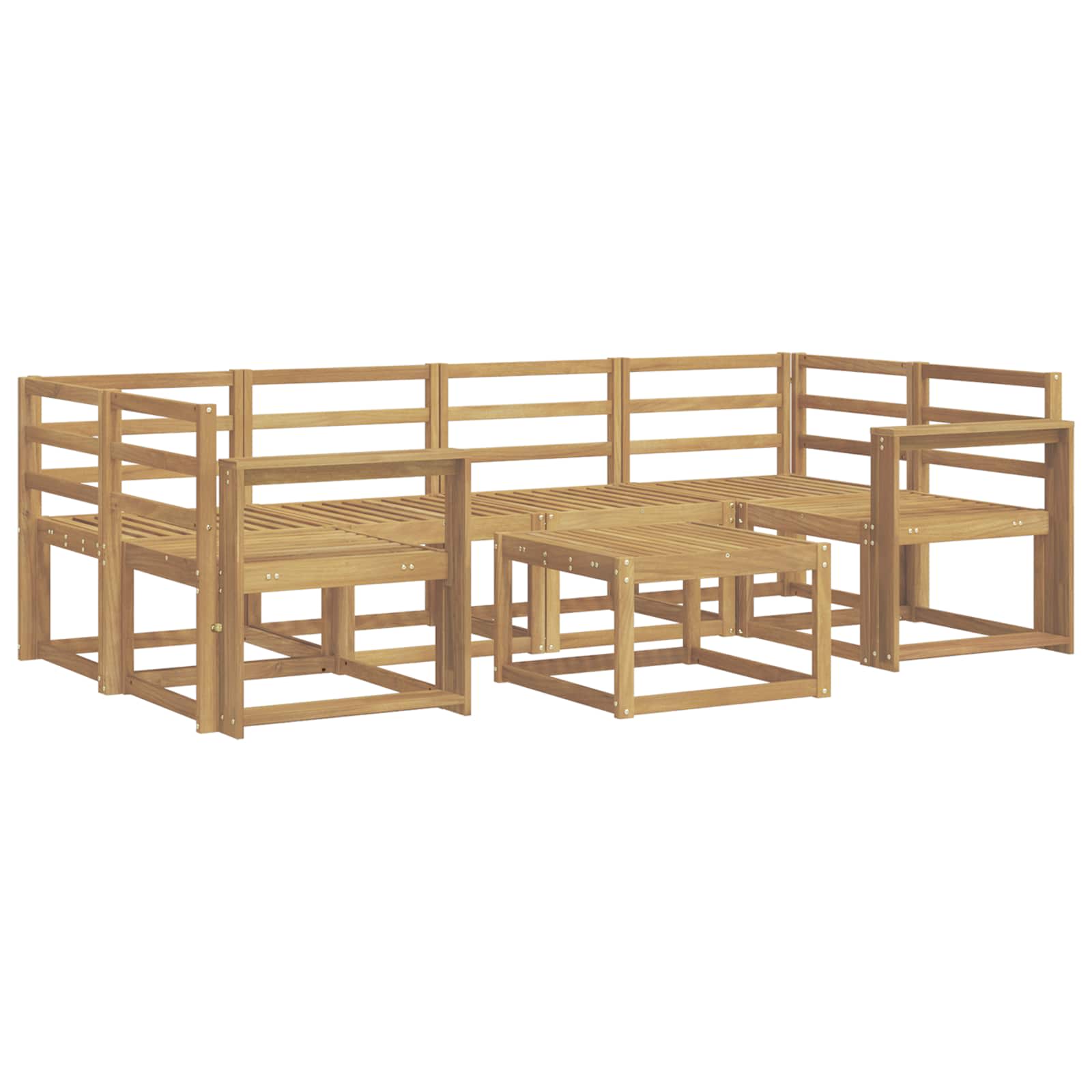 Σειρά Καναπέ Εξωτερικού 7 pcs Λευκό 59 x 59 x 37 εκ