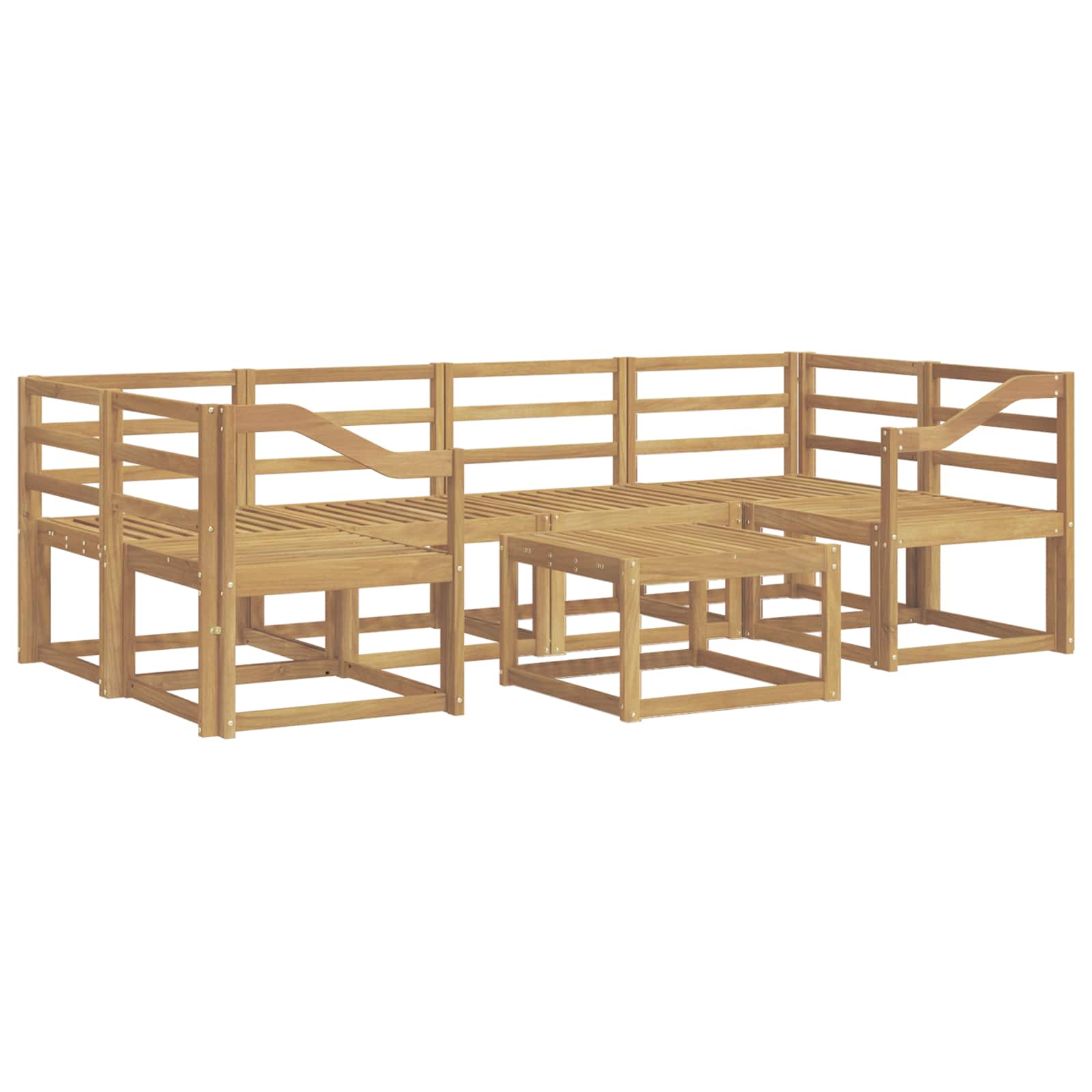 Σειρά Καναπέ Εξωτερικού 7 pcs Λευκό 59 x 59 x 37 εκ