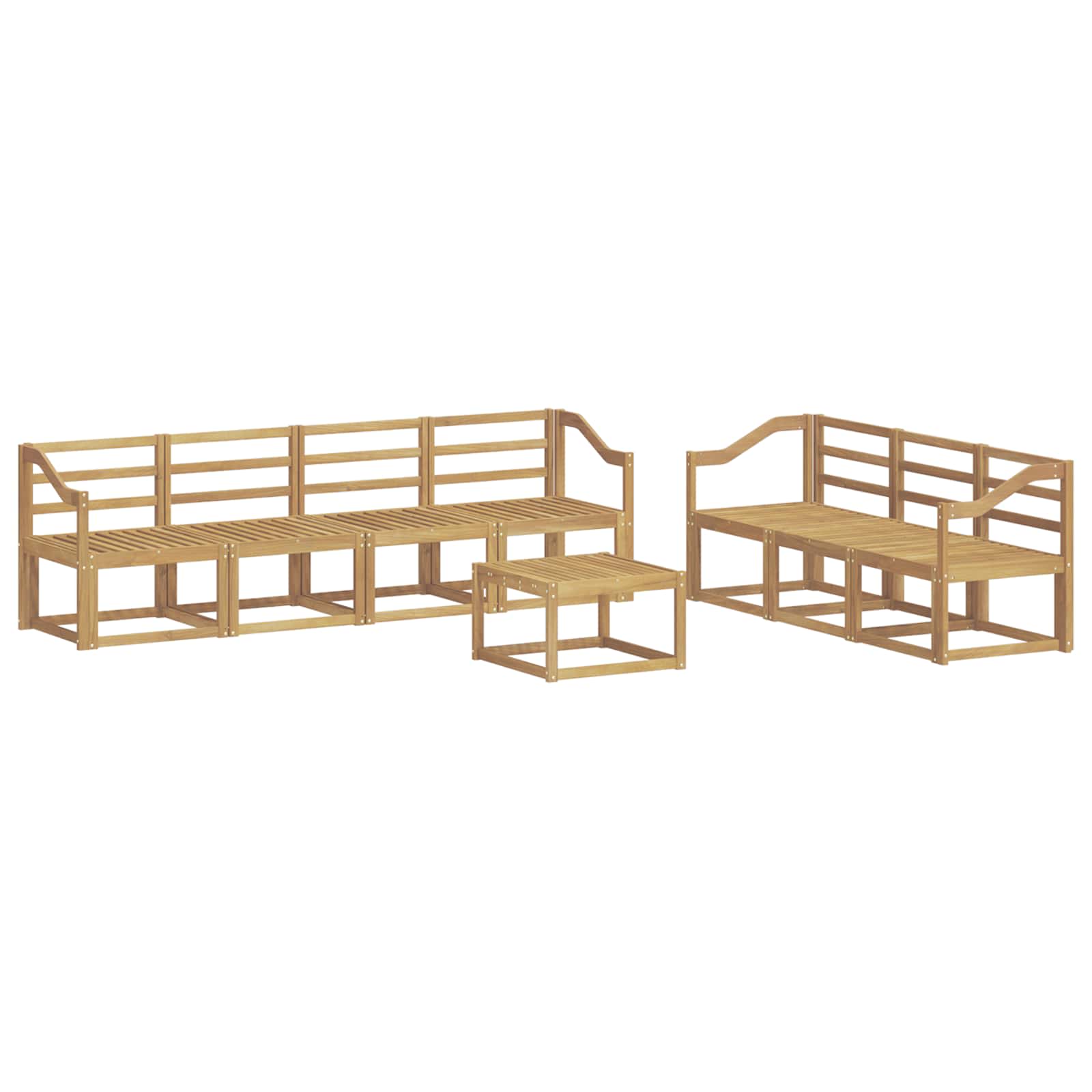 Σειρά Καναπέ Εξωτερικού 8 pcs Λευκό 59 x 59 x 37 εκ