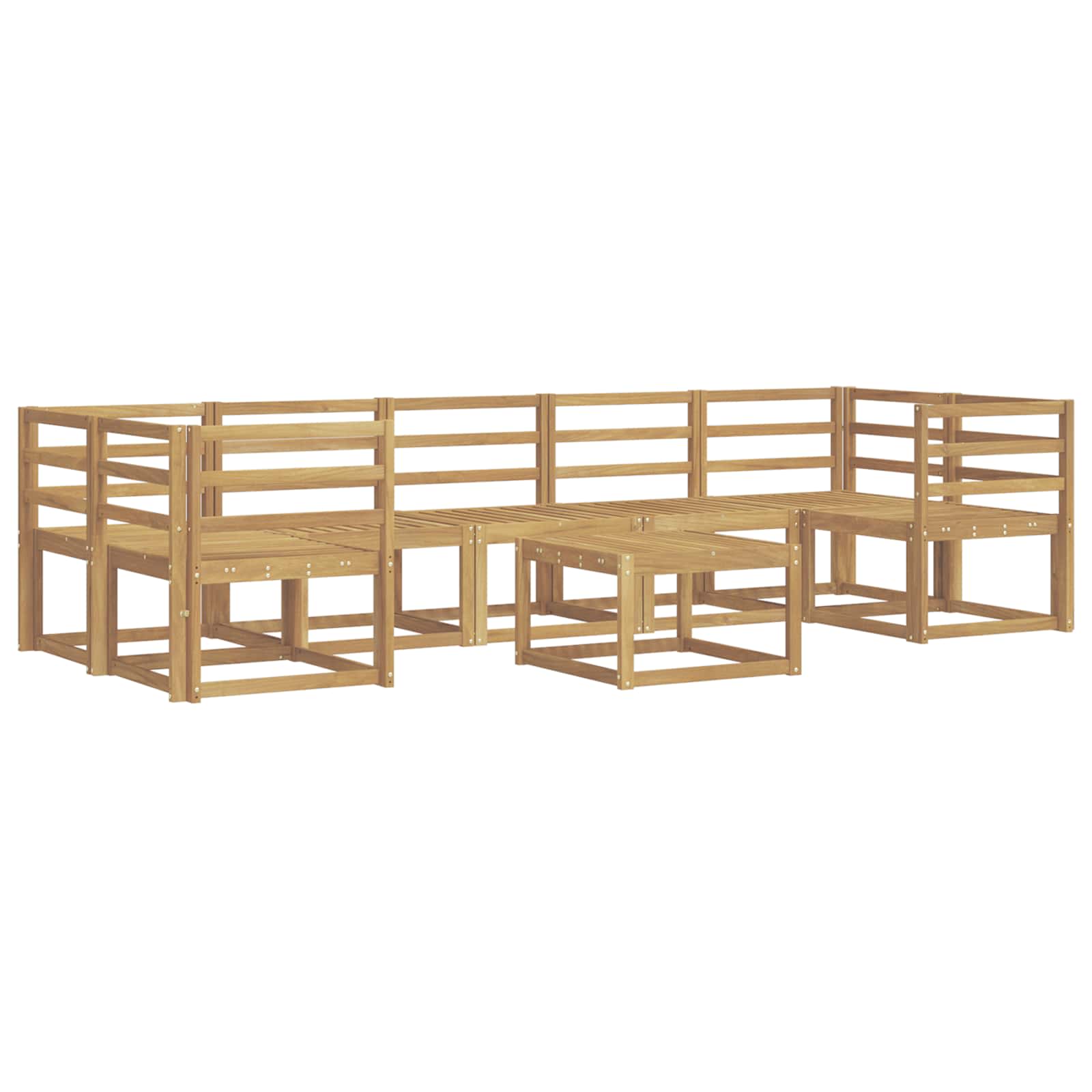 Σειρά Καναπέ Εξωτερικού 8 pcs Λευκό 59 x 59 x 37 εκ