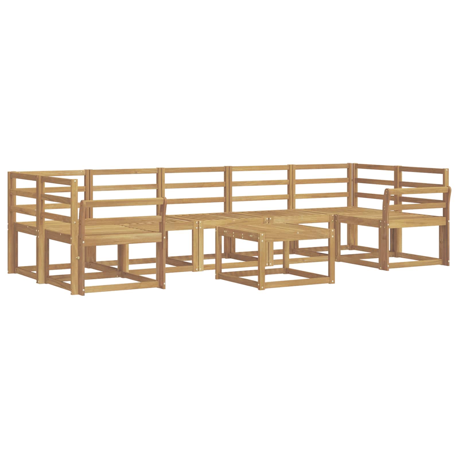 Σειρά Καναπέ Εξωτερικού 8 pcs Λευκό 59 x 59 x 37 εκ