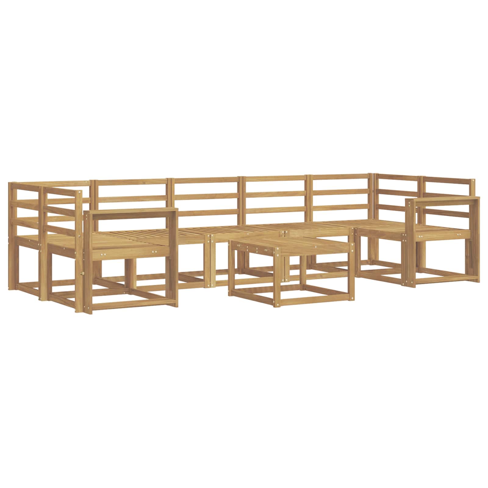 Σειρά Καναπέ Εξωτερικού 8 pcs Λευκό 59 x 59 x 37 εκ