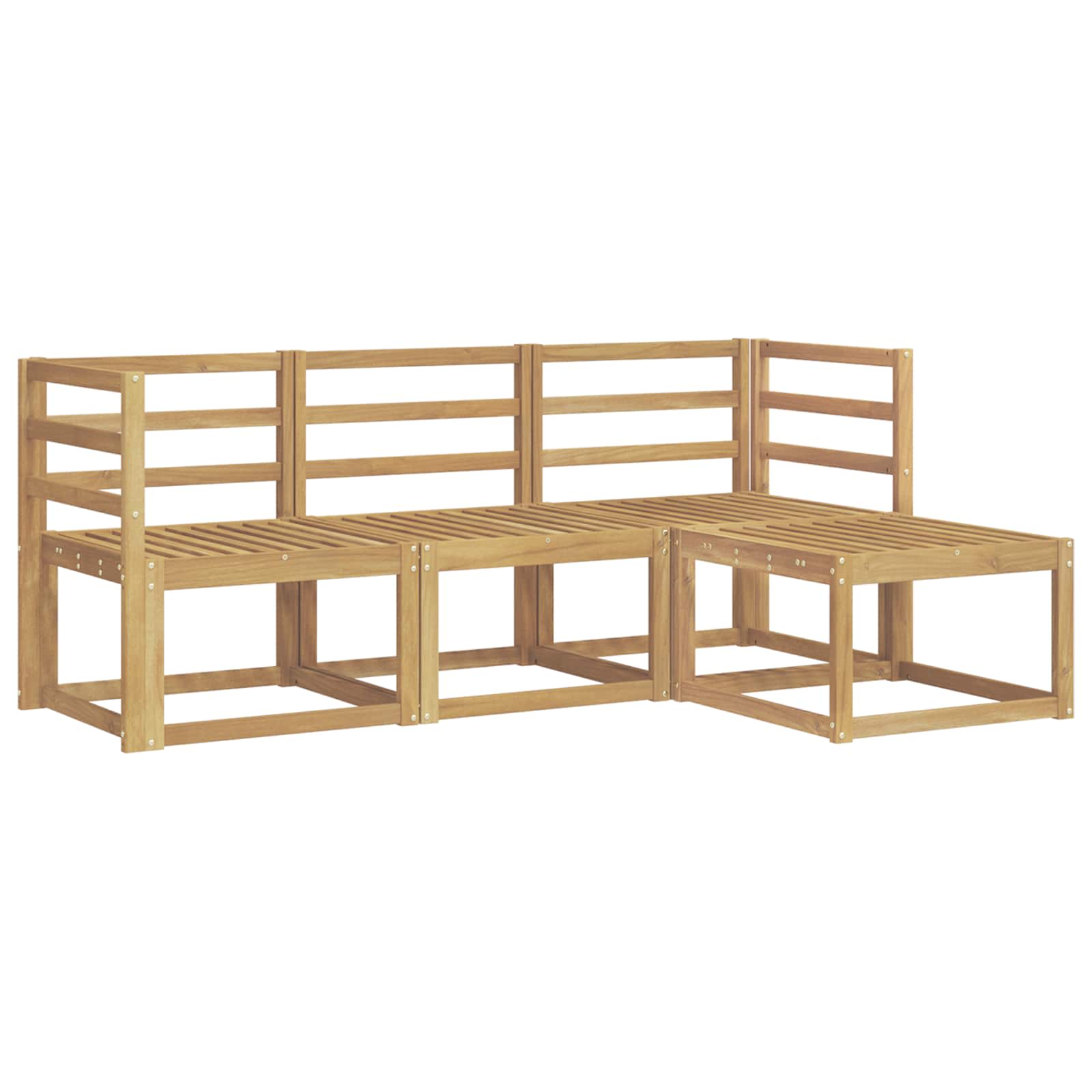 Σειρά Καναπέ Εξωτερικού 4 pcs Λευκό 185,5 x 122,5 x 73 εκ