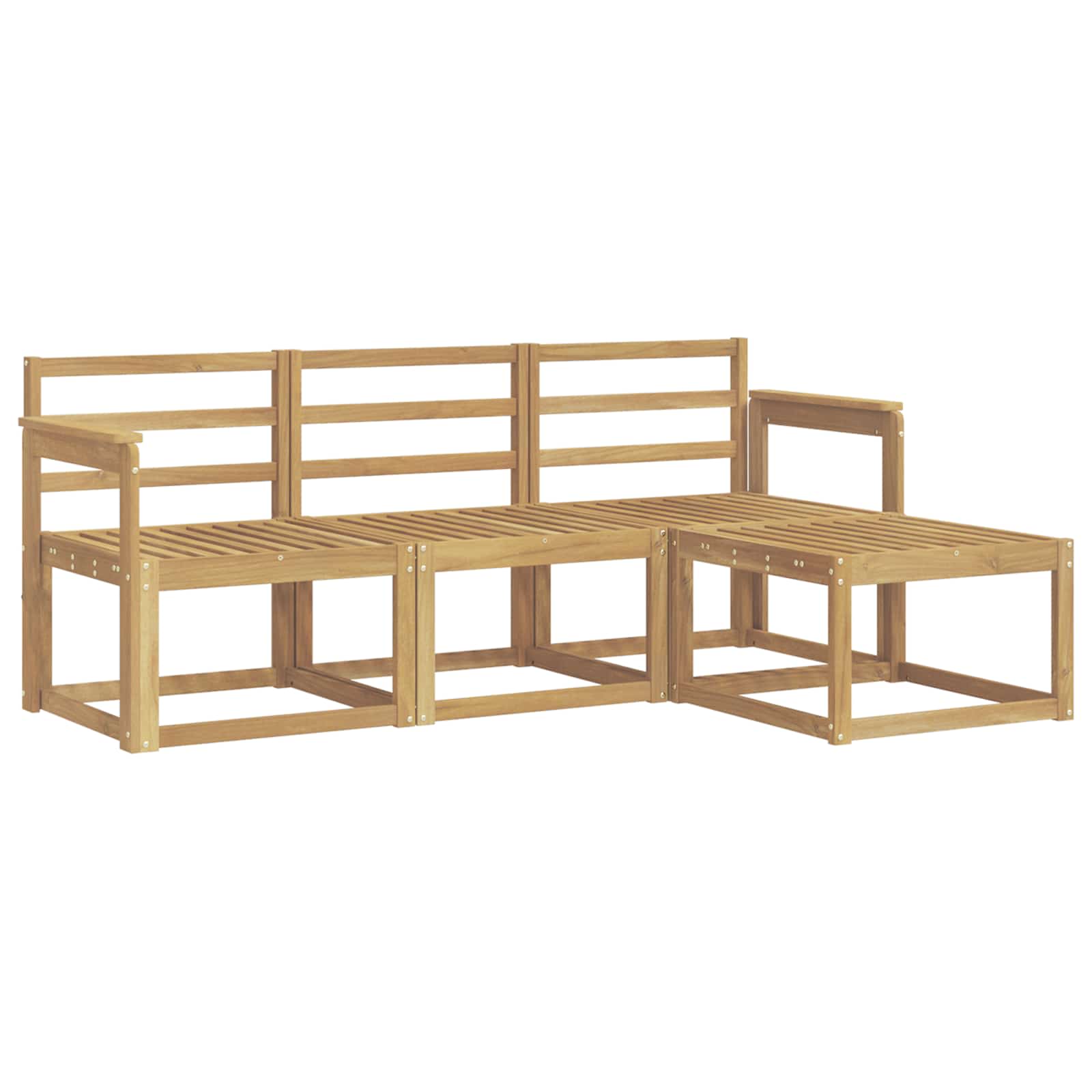 Σειρά Καναπέ Εξωτερικού 4 pcs Λευκό 189,5 x 122,5 x 73 εκ