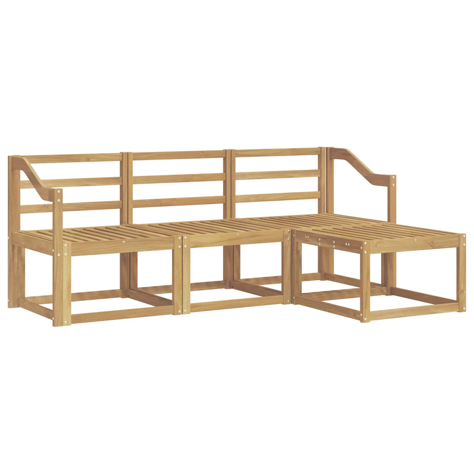 Σειρά Καναπέ Εξωτερικού 4 pcs Λευκό 185,5 x 122,5 x 73 εκ