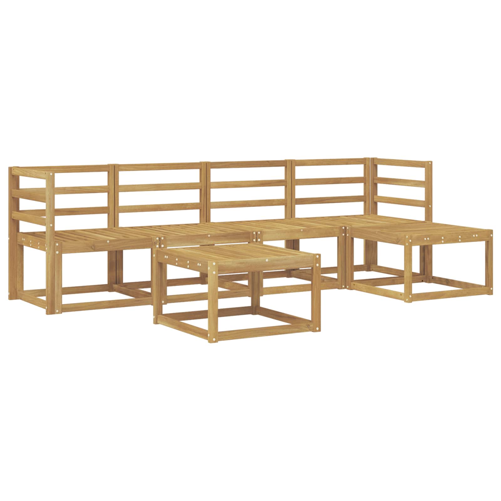 Σειρά Καναπέ Εξωτερικού 6 pcs Λευκό 59 x 59 x 37 εκ - Pakobazaar