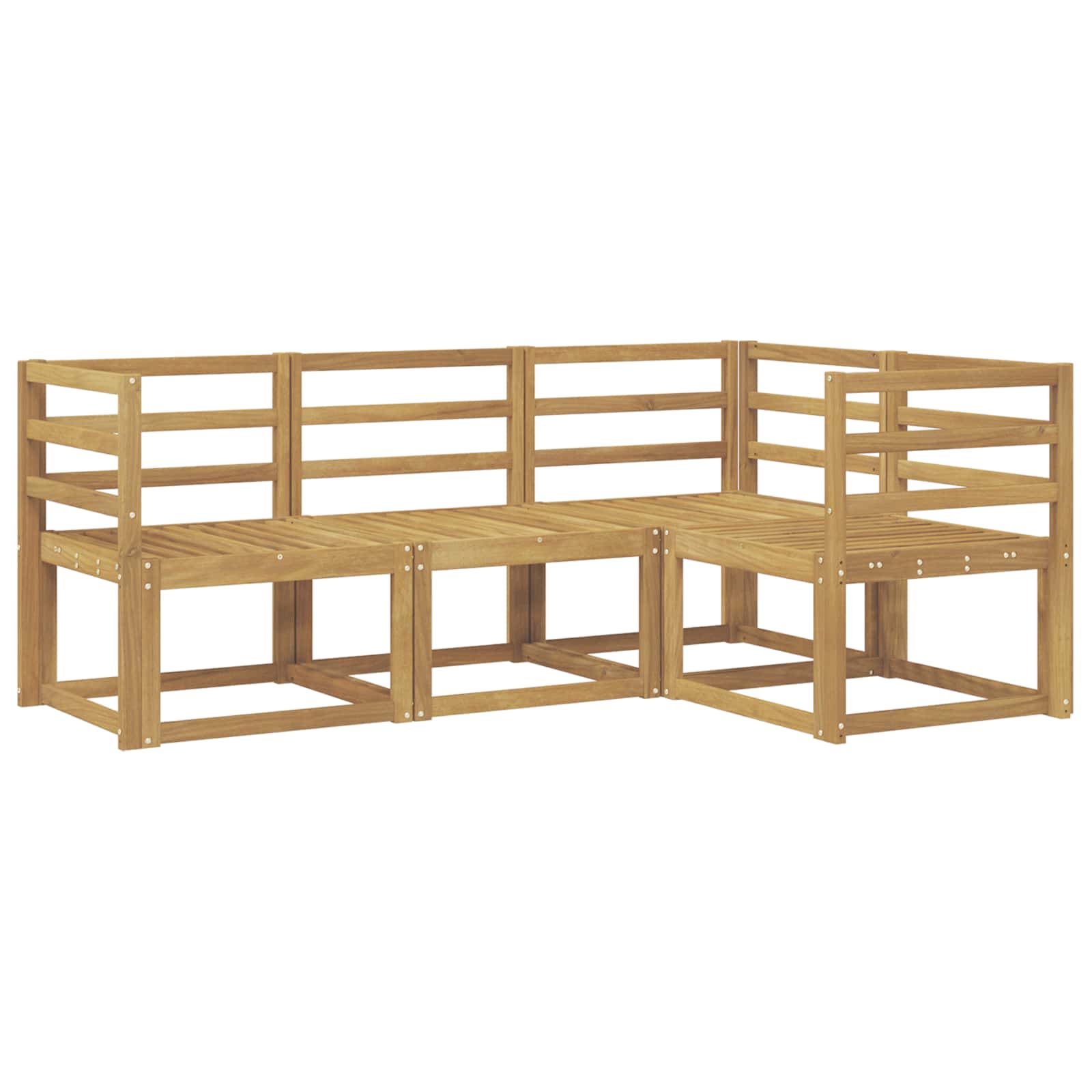 Σειρά Καναπέ Εξωτερικού 4 pcs Λευκό 185,5 x 126,5 x 73 εκ