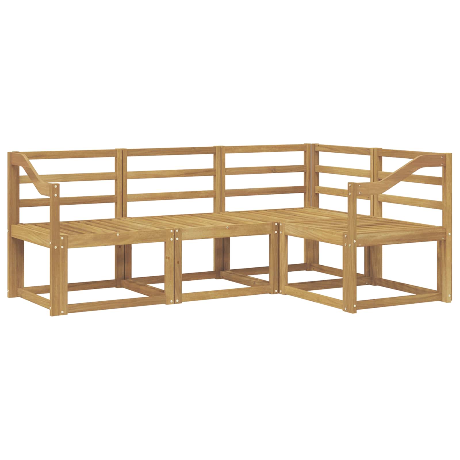Σειρά Καναπέ Εξωτερικού 4 pcs Λευκό 185,5 x 126,5 x 73 εκ