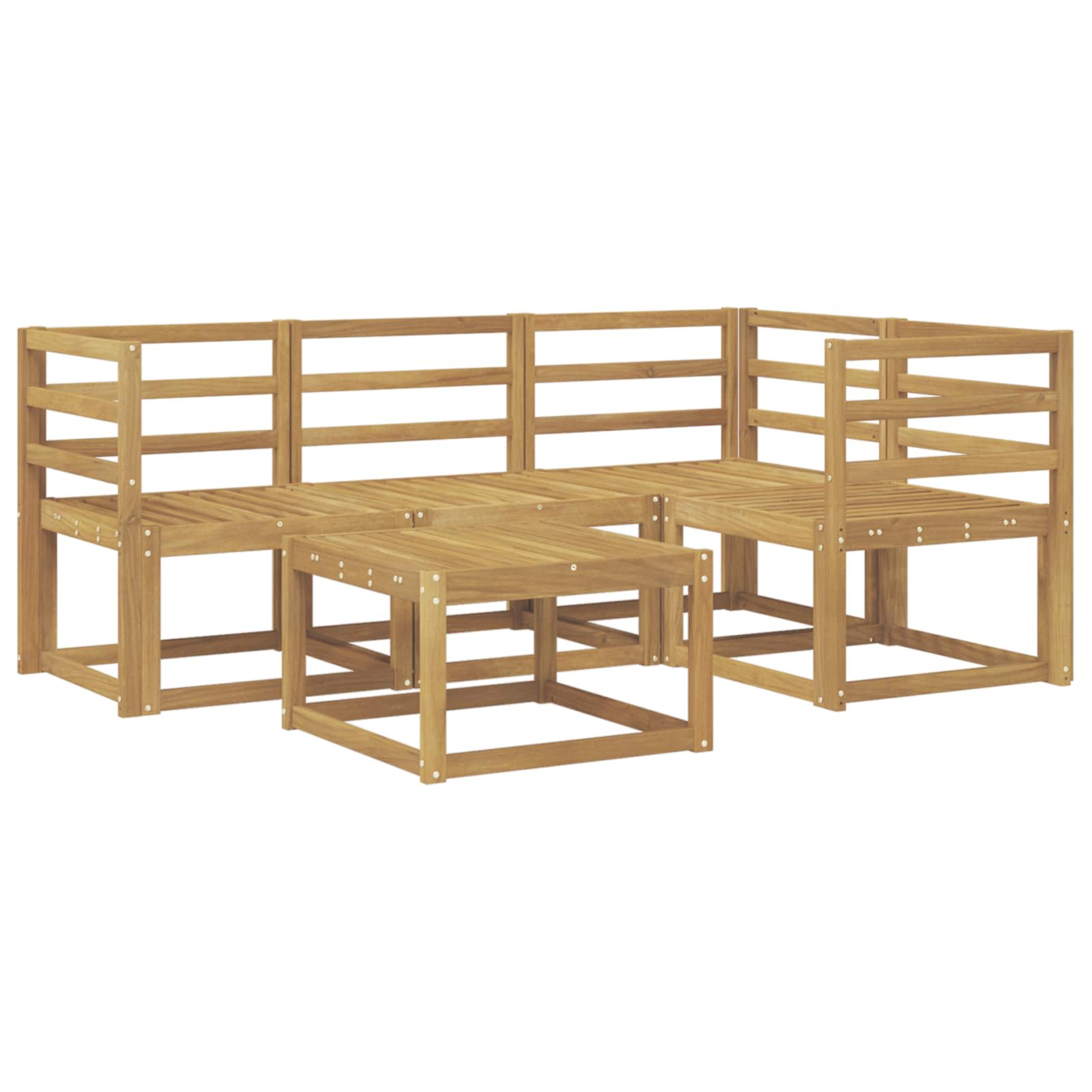 Σειρά Καναπέ Εξωτερικού 5 pcs Λευκό 59 x 59 x 37 εκ
