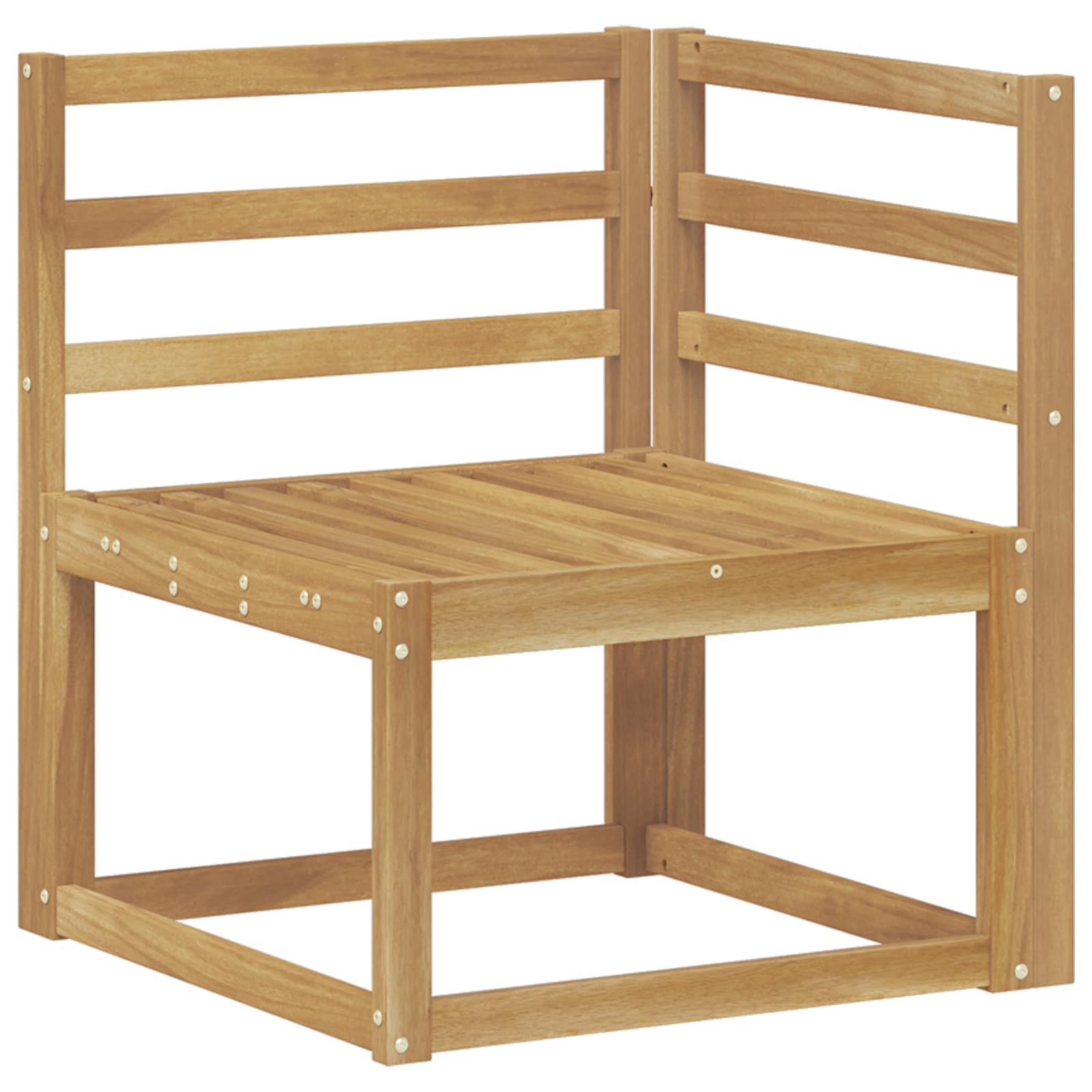Σειρά Καναπέ Εξωτερικού 7 pcs Λευκό Στερεό Ξύλο Ακακίας