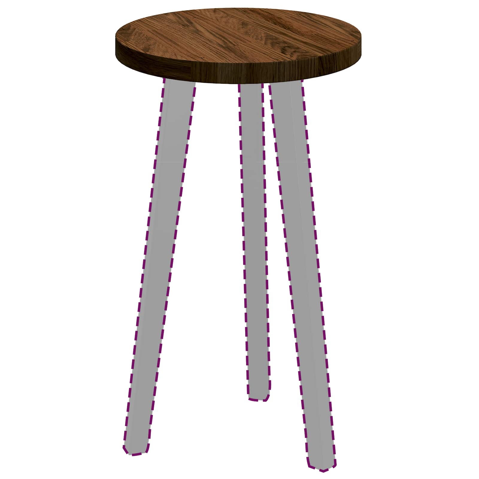 Καπάκι τραπεζιού Ανοιχτό καφέ Ø 30 x 2,5 cm Στερεό Ξύλο Δρυός