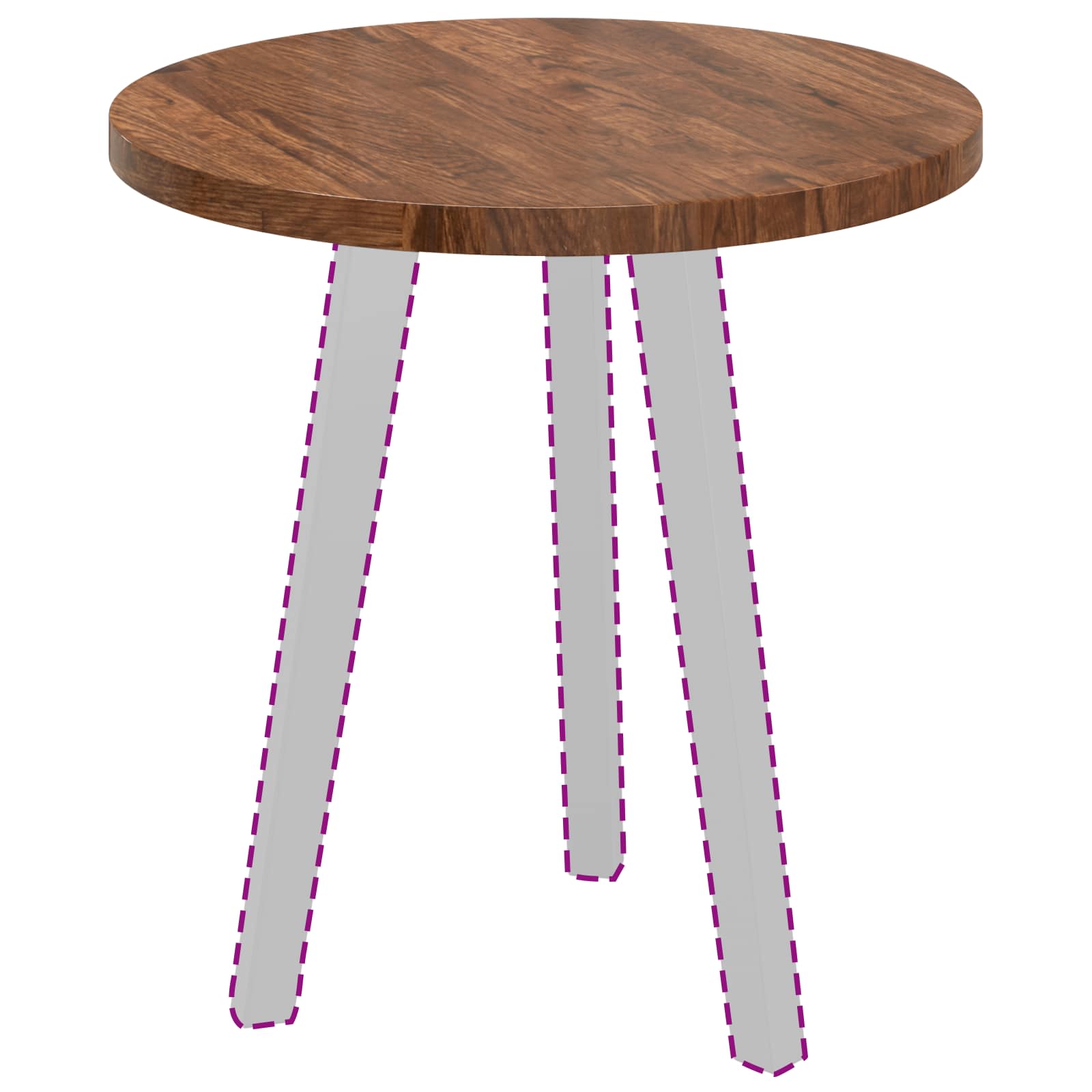 Καπάκι τραπεζιού Ανοιχτό καφέ Ø 50 x 2,5 cm Στερεό Ξύλο Δρυός