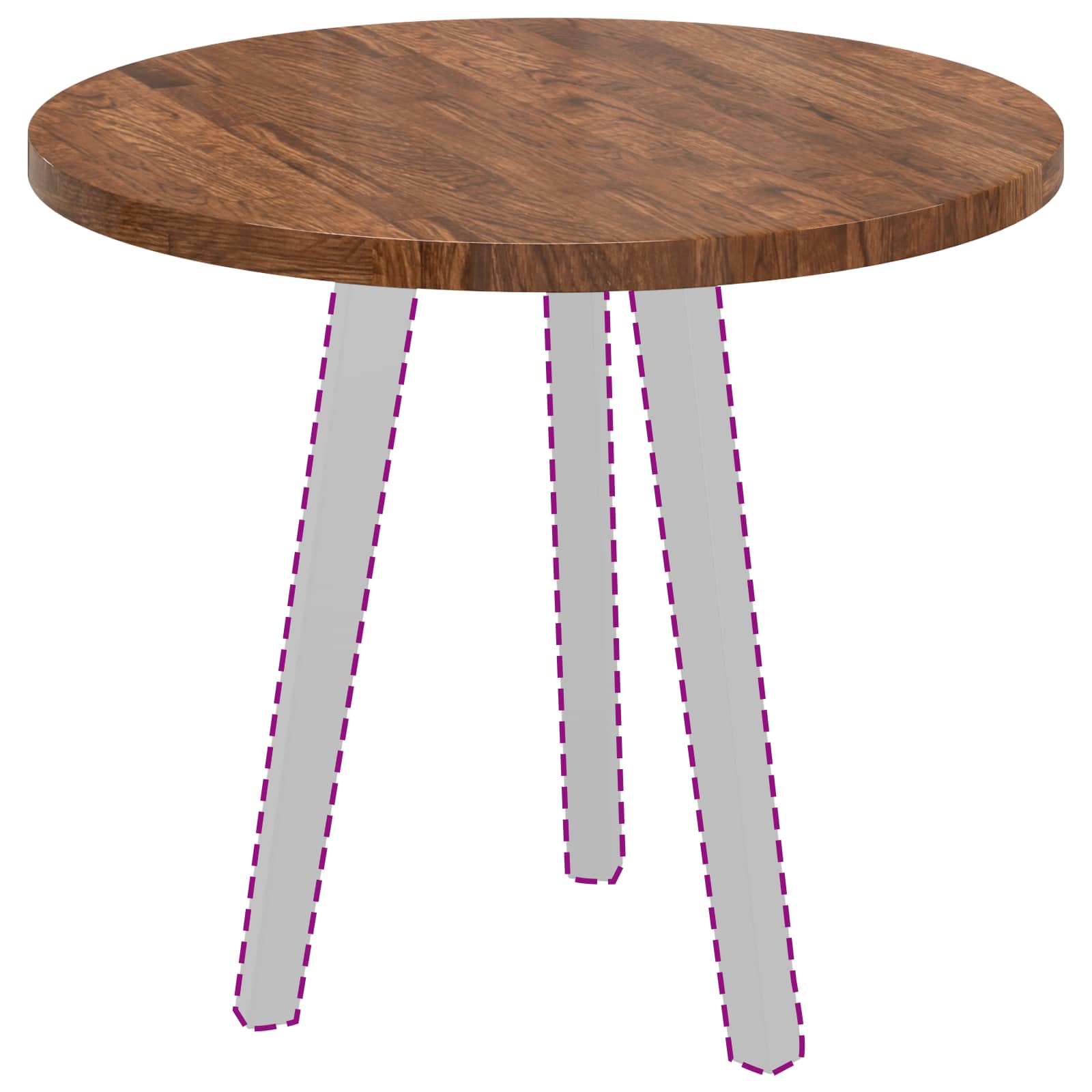 Καπάκι τραπεζιού Ανοιχτό καφέ Ø 60 x 2,5 cm Στερεό Ξύλο Δρυός