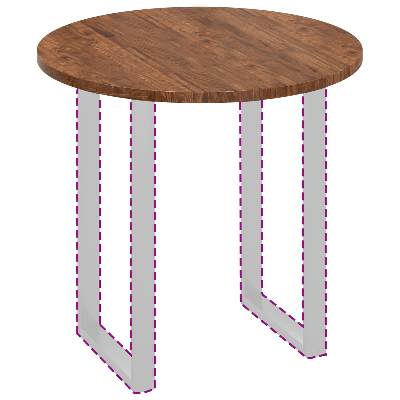 Καπάκι τραπεζιού Ανοιχτό καφέ Ø 80 x 2,5 cm Στερεό Ξύλο Δρυός