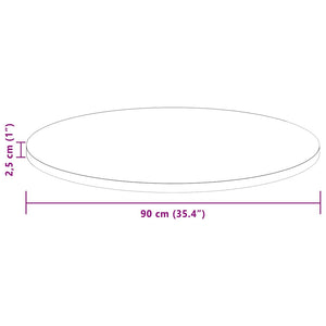 Καπάκι τραπεζιού Ø 90 x 2,5 cm Γύρος Στερεό Ξύλο Δρυός