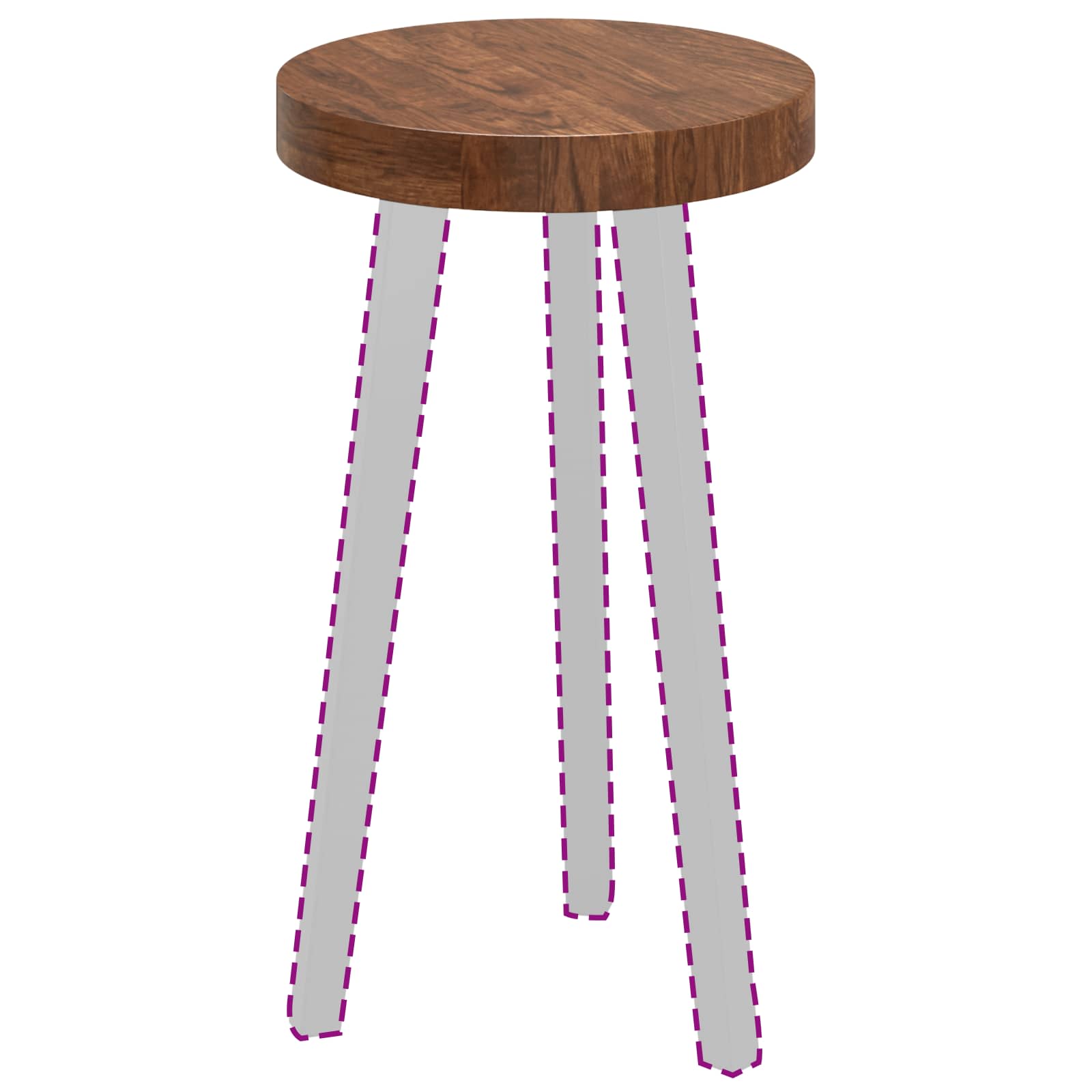 Καπάκι τραπεζιού Ανοιχτό καφέ Ø 30 x 4 cm Στερεό Ξύλο Δρυός