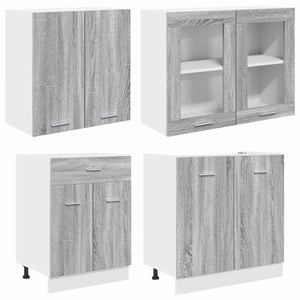 Σετ ντουλαπιών κουζίνας με συρτάρι Lyon 4 pcs Γκρι sonoma - Pakobazaar