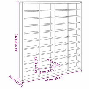 Κάθετο Εκθετήριο Τοίχου Επιτοίχιο Μπεζ 40 x 4,5 x 43 εκ. - Pakobazaar
