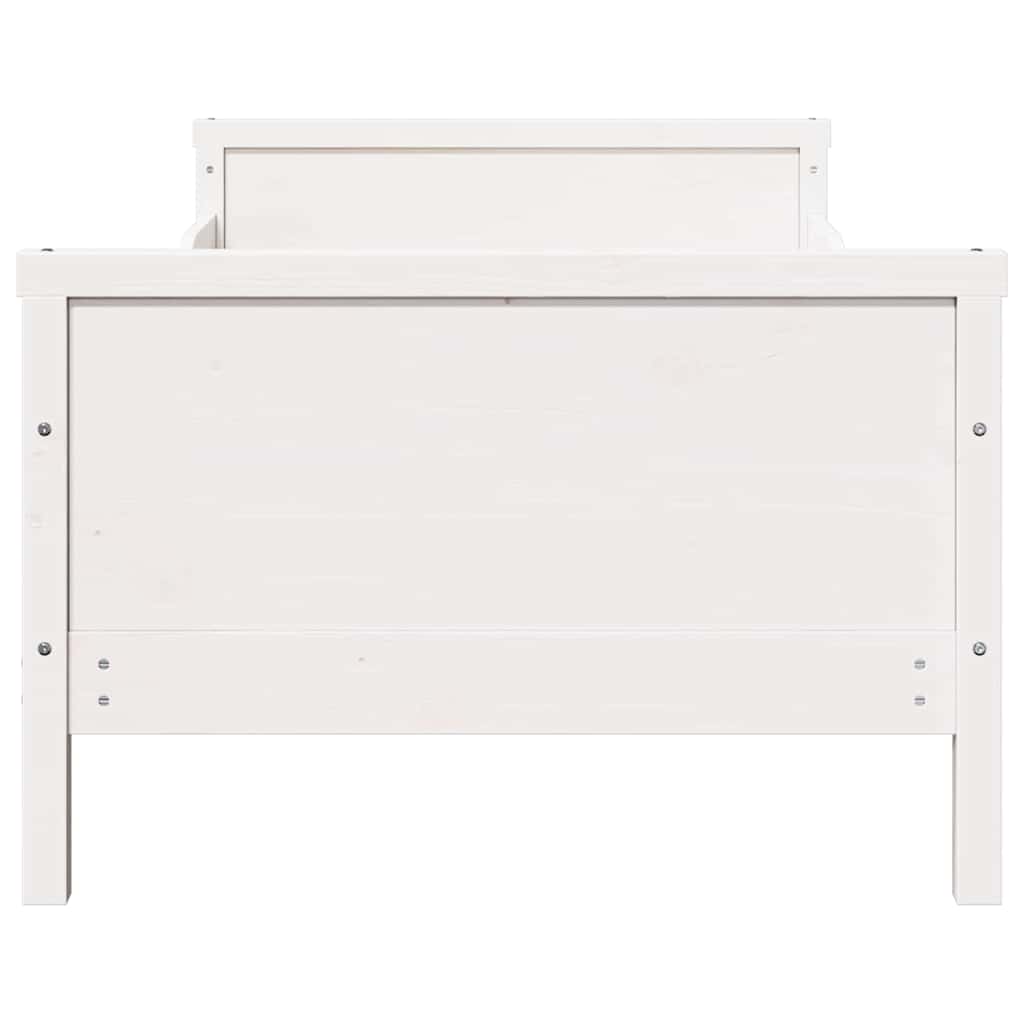 Σκελετός Κρεβατιού Λευκό 80 x 200 cm Επεξεργασμένο ξύλο