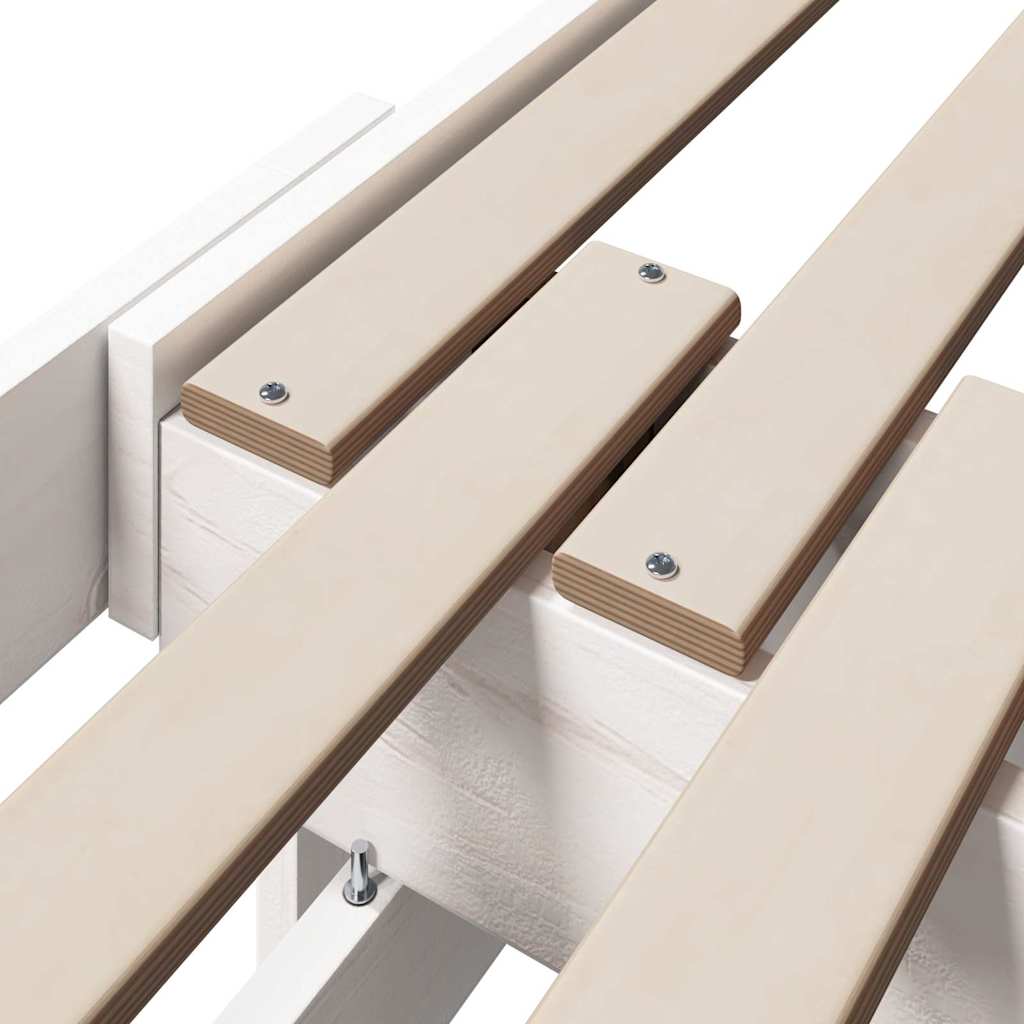 Σκελετός Κρεβατιού Λευκό 80 x 200 cm Επεξεργασμένο ξύλο