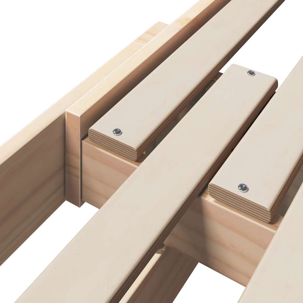 Σκελετός Κρεβατιού Καφέ 80 x 200 cm Επεξεργασμένο ξύλο - Pakobazaar