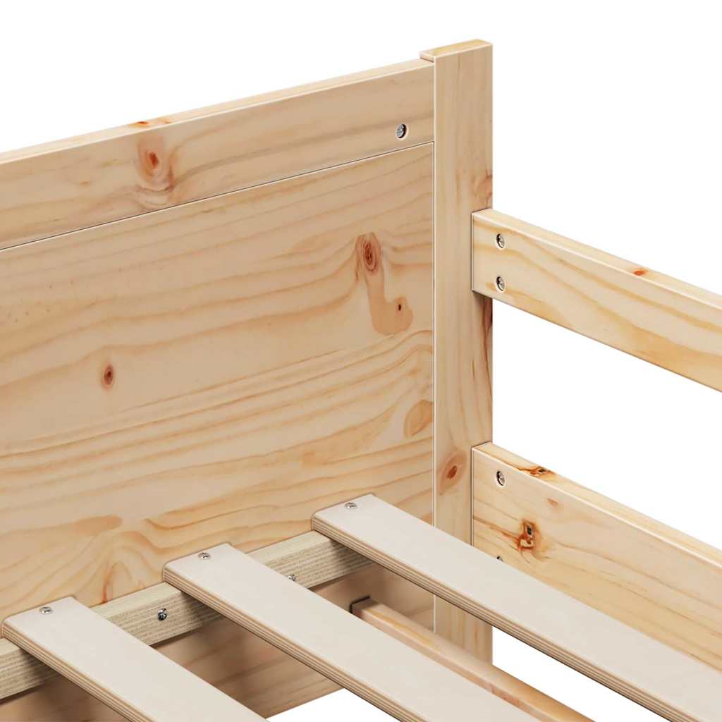 Σκελετός Κρεβατιού Καφέ 80 x 200 cm Επεξεργασμένο ξύλο - Pakobazaar