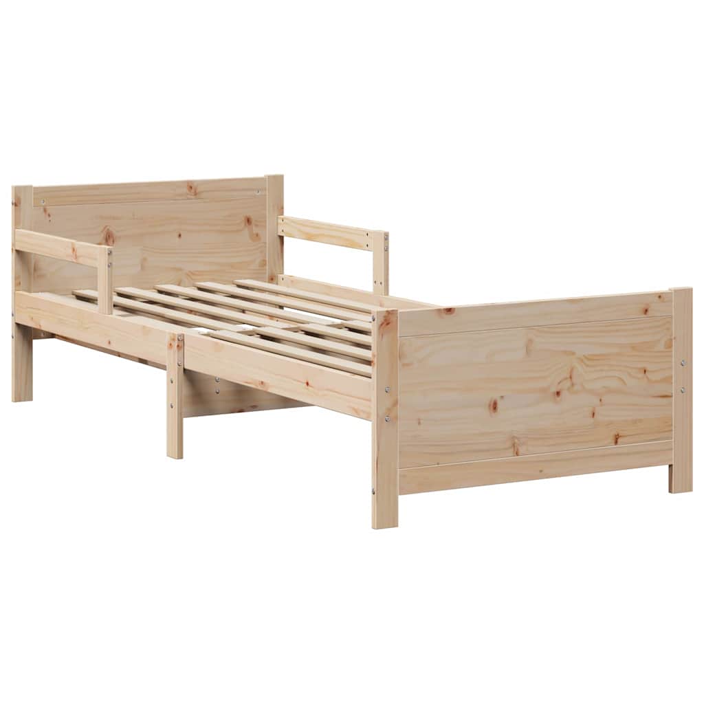 Σκελετός Κρεβατιού Καφέ 80 x 200 cm Επεξεργασμένο ξύλο - Pakobazaar