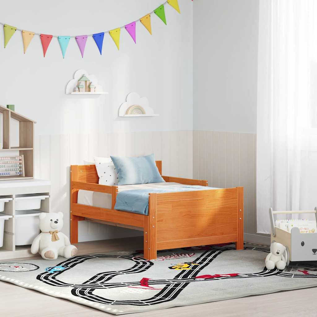 Σκελετός Κρεβατιού Κερωτό καφέ 80 x 200 cm Επεξεργασμένο ξύλο