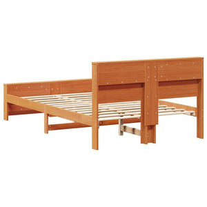 Σκελετός Κρεβατιού Κερωτό καφέ 120 x 200 cm Επεξεργασμένο ξύλο