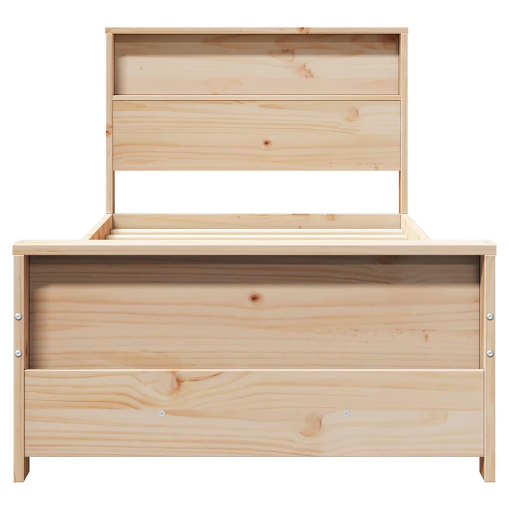 Σκελετός Κρεβατιού Καφέ 90 x 190 cm Επεξεργασμένο ξύλο