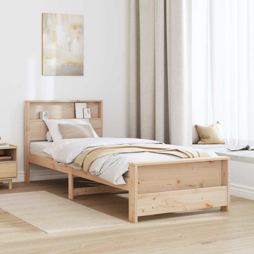 Σκελετός Κρεβατιού Καφέ 75 x 190 cm Επεξεργασμένο ξύλο