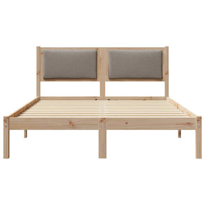 Σκελετός Κρεβατιού Taupe 160 x 200 cm Στερεά ξυλεία πεύκου
