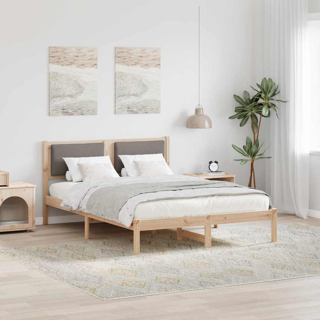 Σκελετός Κρεβατιού Taupe 150 x 200 cm Στερεά ξυλεία πεύκου